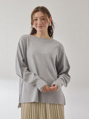 シアバターボートネックニット≪手洗い可能≫