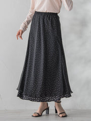 オーガンジーレイヤードスカート