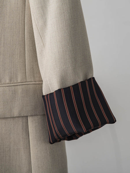 【受注会限定】リネンブレンド テーラードダブルブレストジャケット