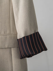 【受注会限定】リネンブレンド テーラードダブルブレストジャケット