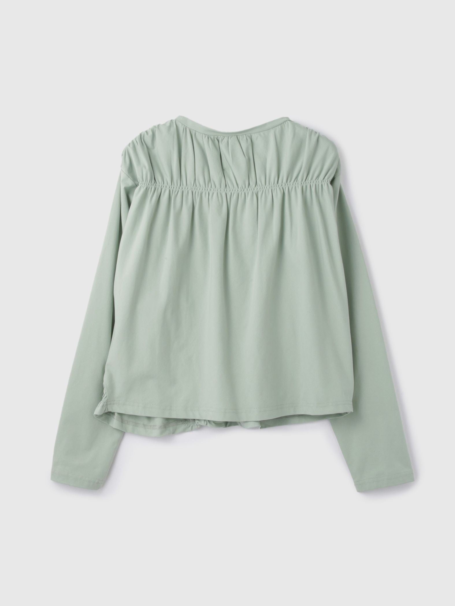 ギャザーラインフロントカットソー≪洗濯機で洗える≫