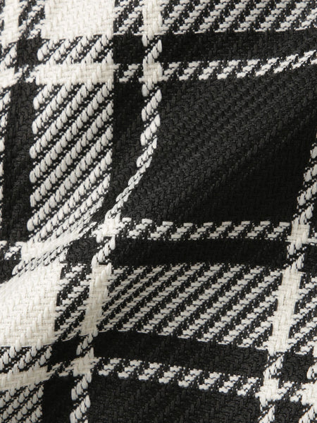 ツィーディチェックノーカラーコート≪手洗い可能≫