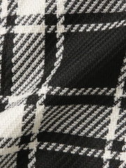 ツィーディチェックノーカラーコート≪手洗い可能≫