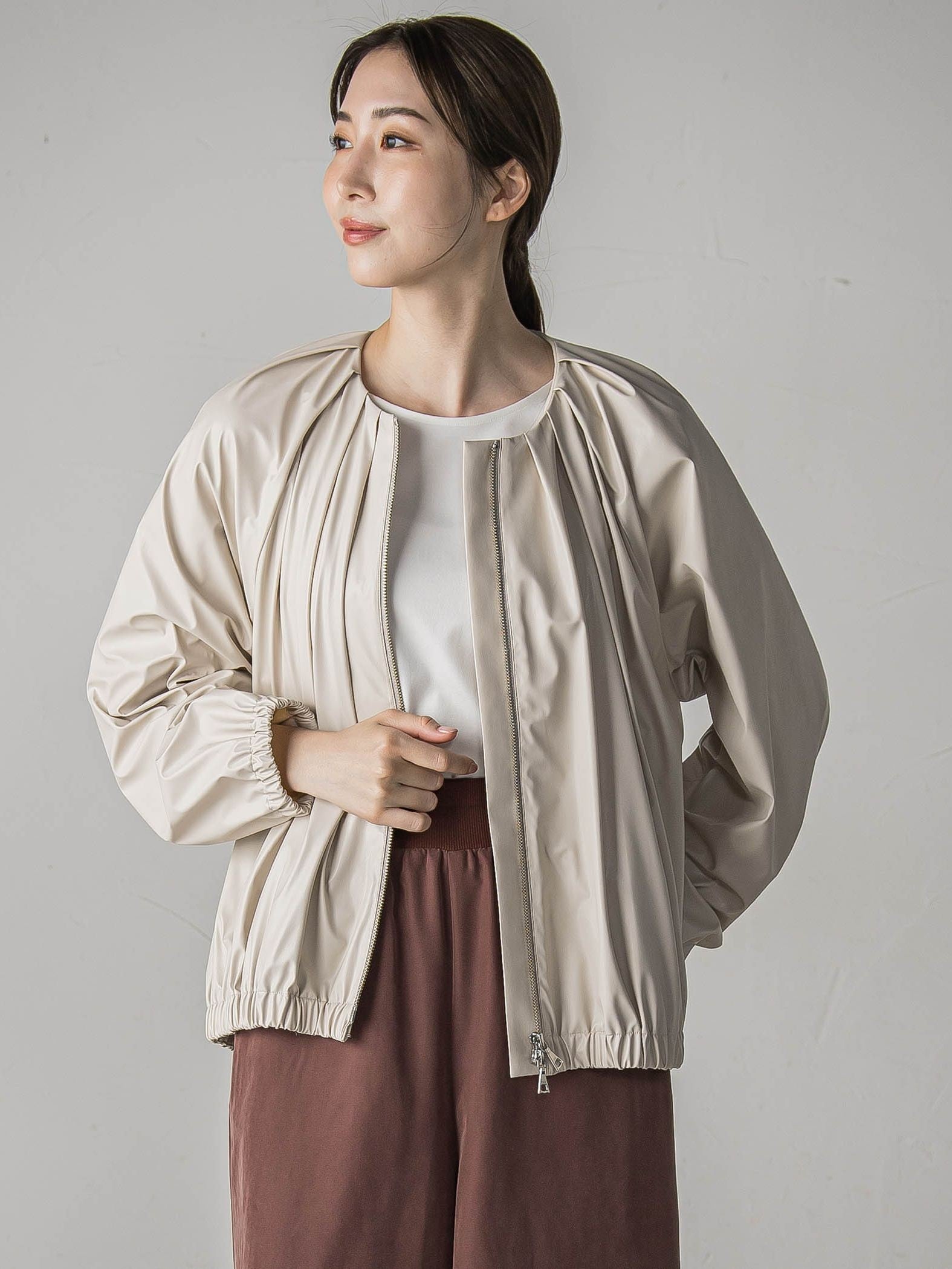 フェイクレザーブルゾン≪手洗い可能≫