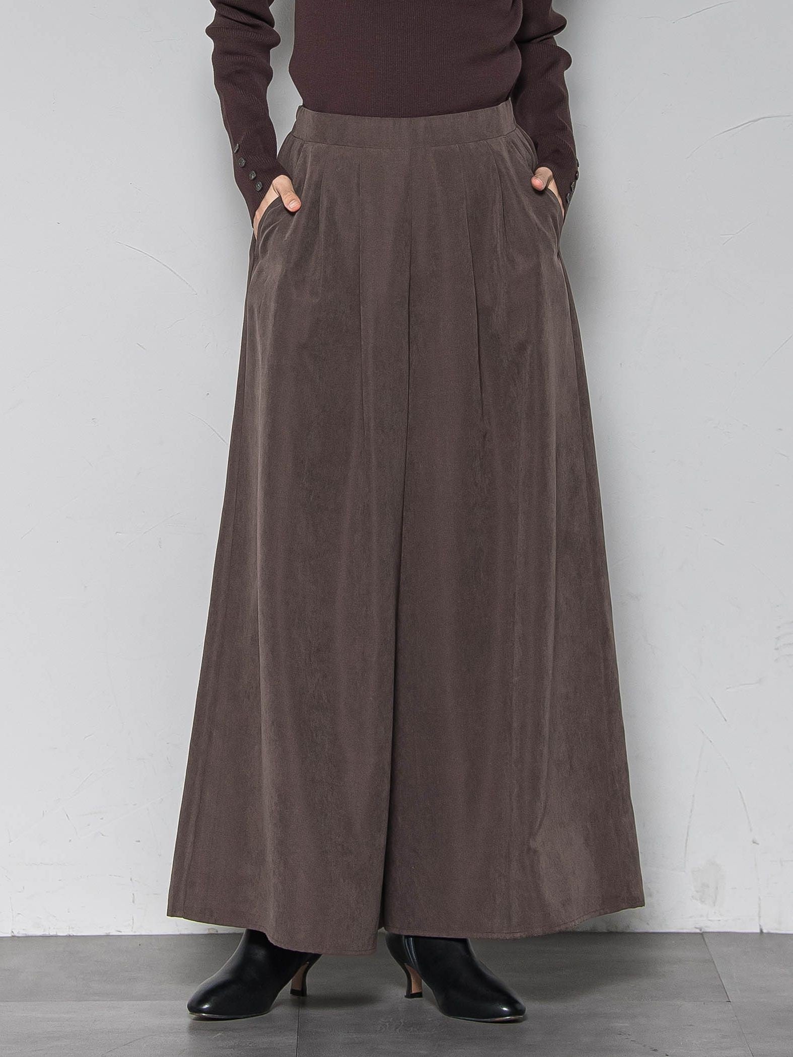 【新色追加】【ゆるっと上品】私に似合うキュロットパンツ≪手洗い可能≫