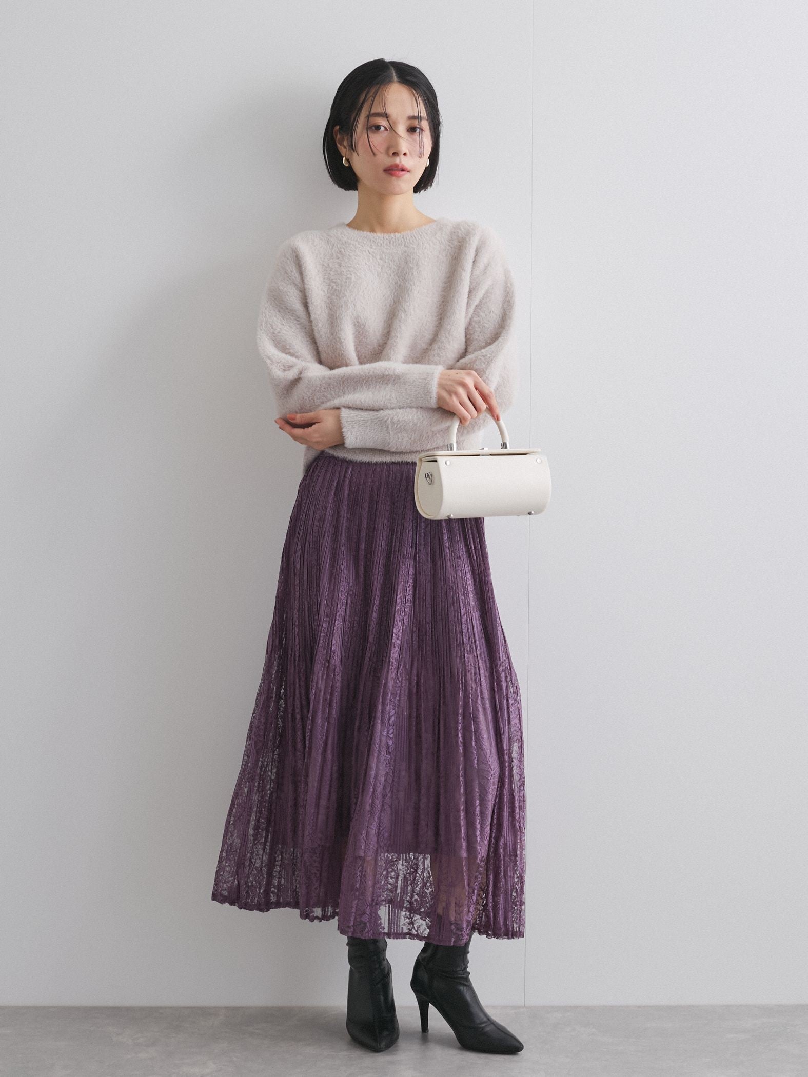 scai レースプリーツ　ロングスカート　クリーニング済 scai レースプリーツロングスカートクリーニング済