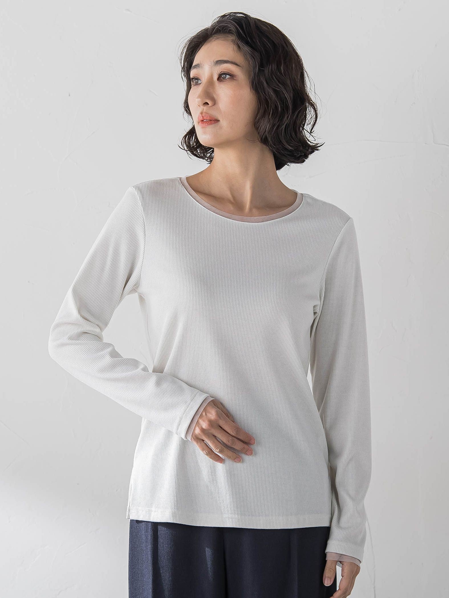 ラメテレコカットソー