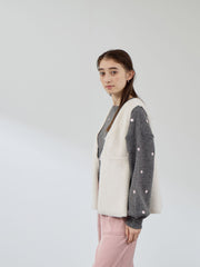 フェイクムートンファーペプラムジレ