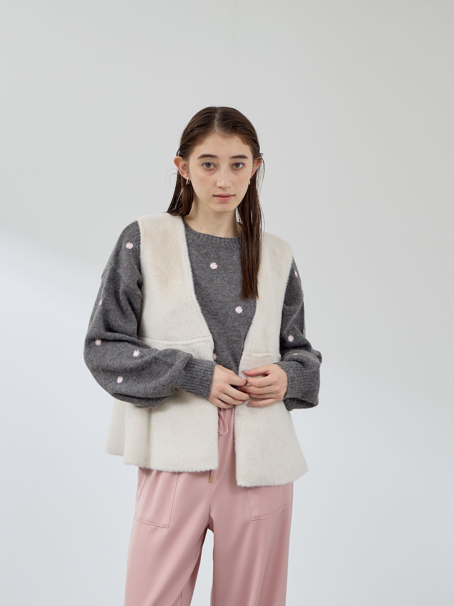 フェイクムートンファーペプラムジレ