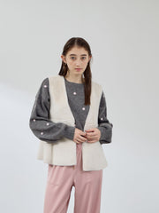 フェイクムートンファーペプラムジレ