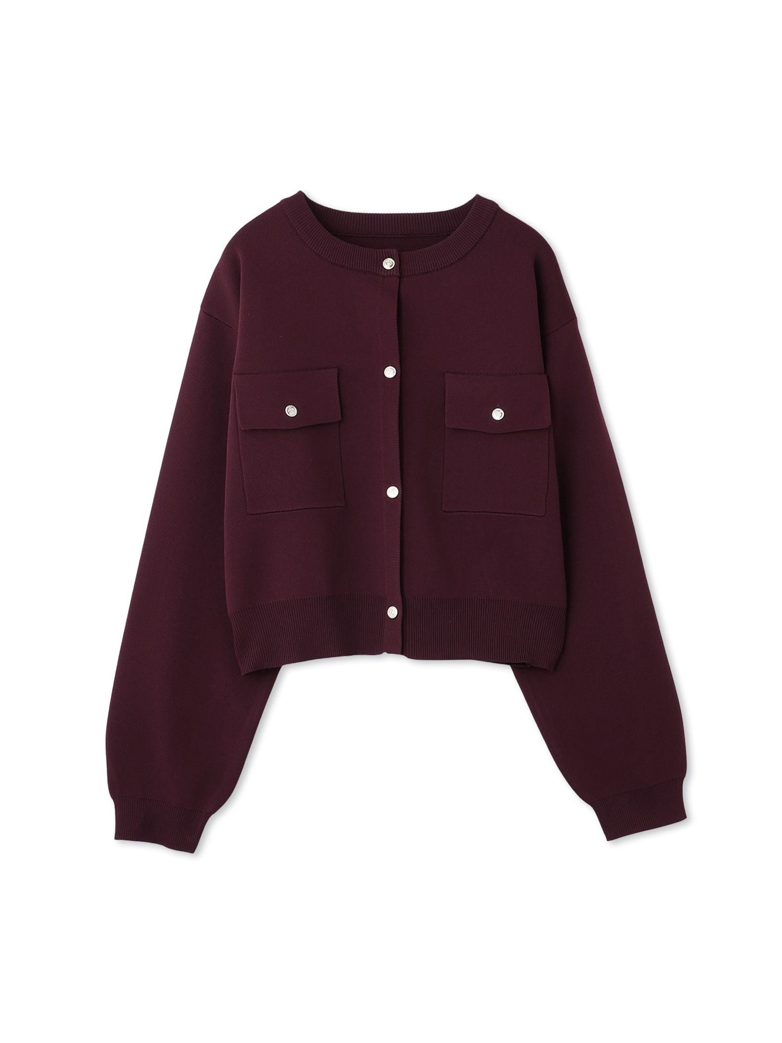 ポケットデザインニットカーディガン≪洗濯機で洗える≫