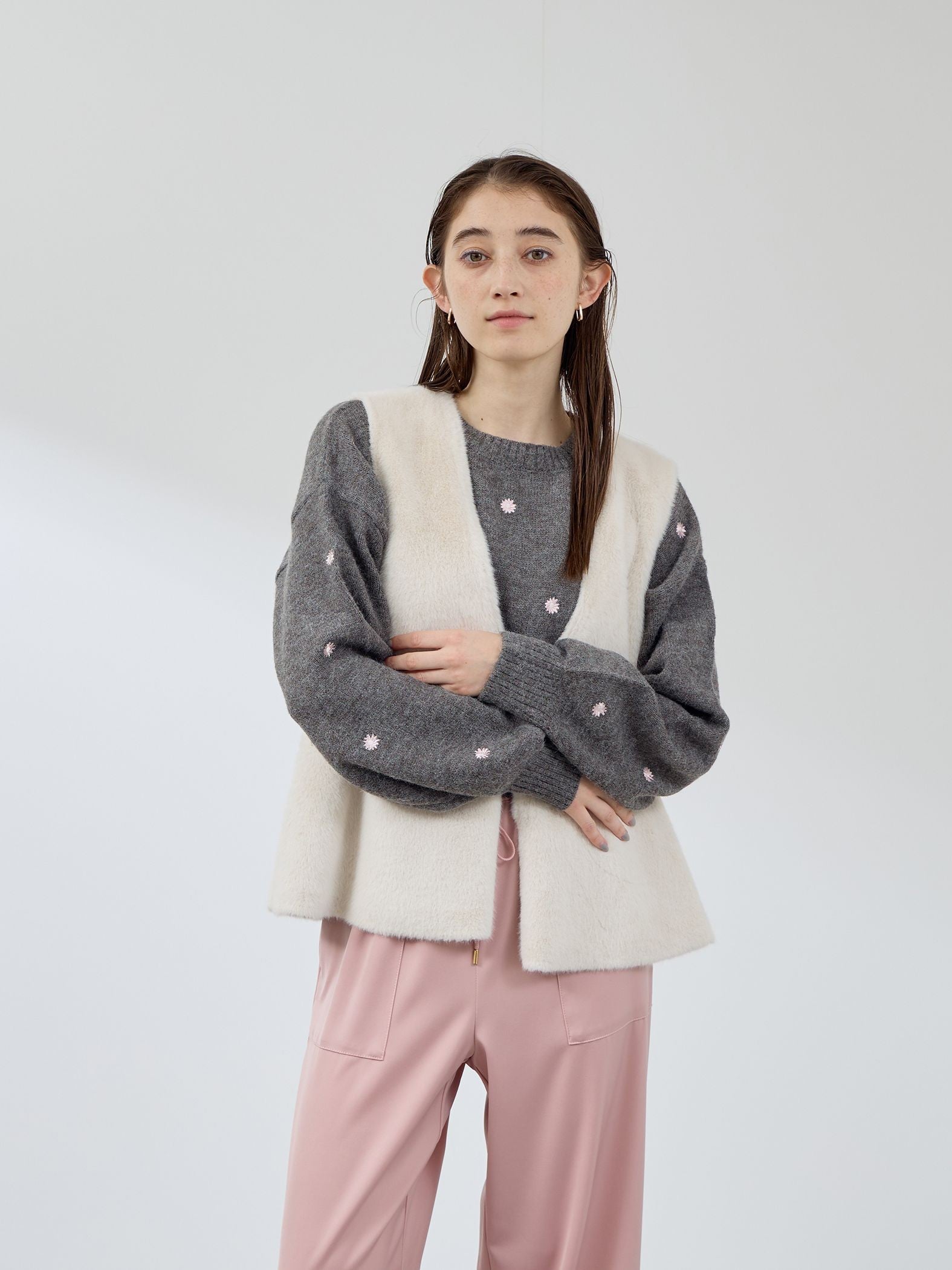 フェイクムートンファーペプラムジレ