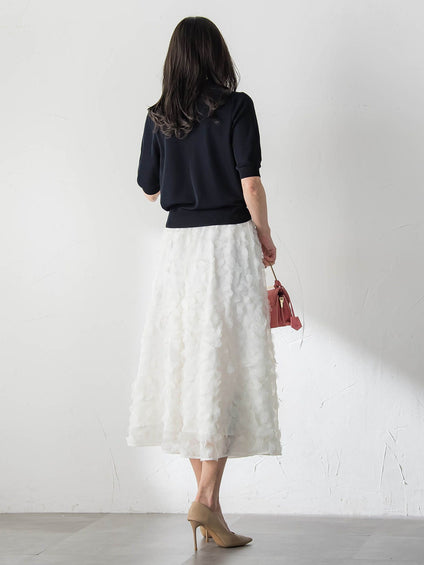 【WEB限定カラーあり】LUCINDAポロニット