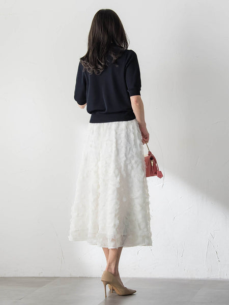 【WEB限定カラーあり】LUCINDAポロニット