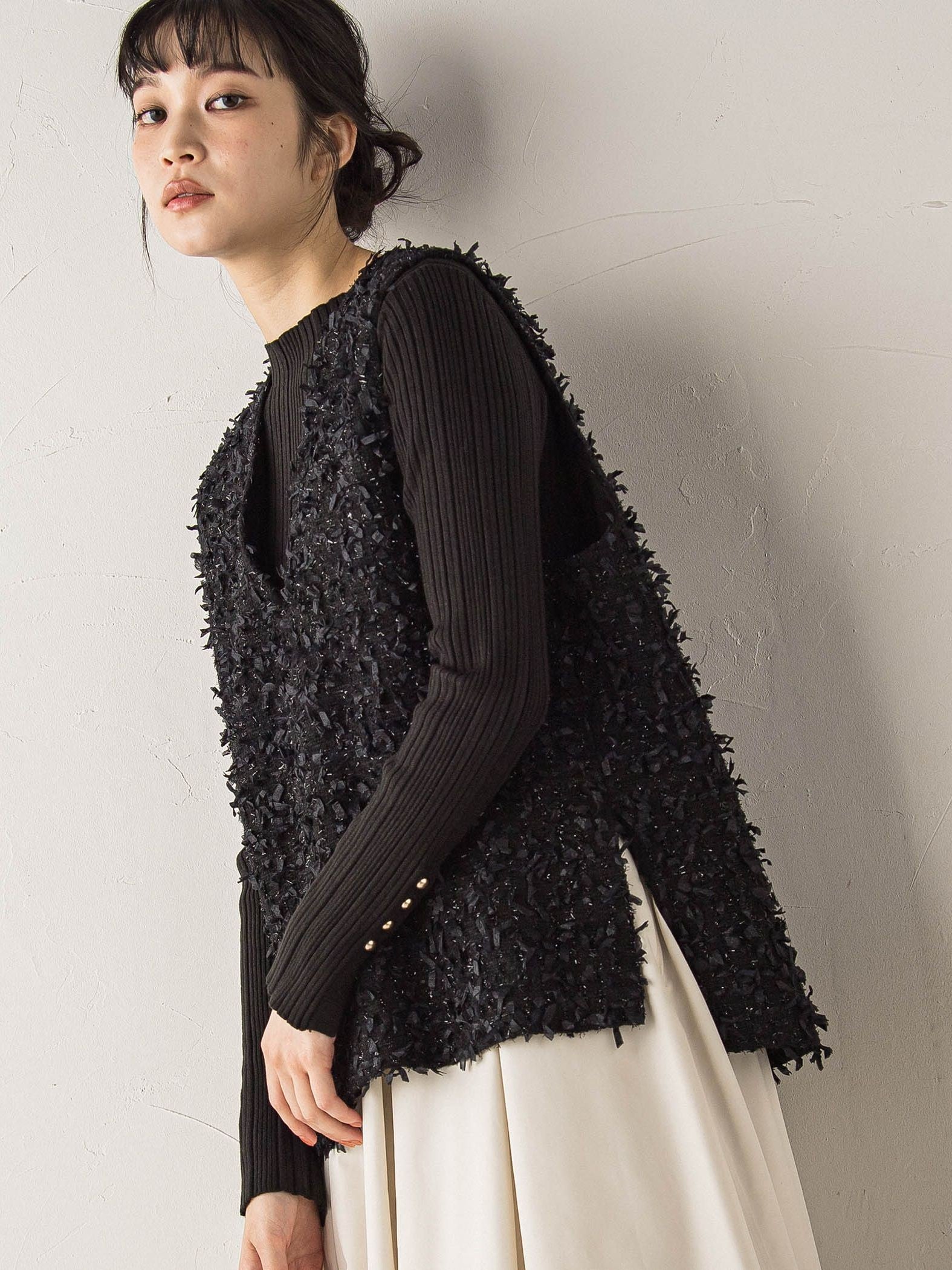 モナコツィードブラウス≪手洗い可能≫