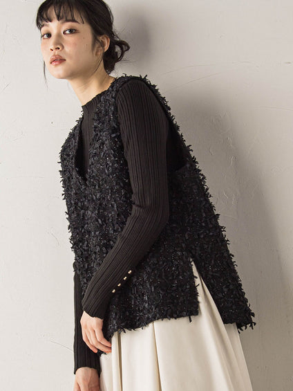 モナコツィードブラウス≪手洗い可能≫