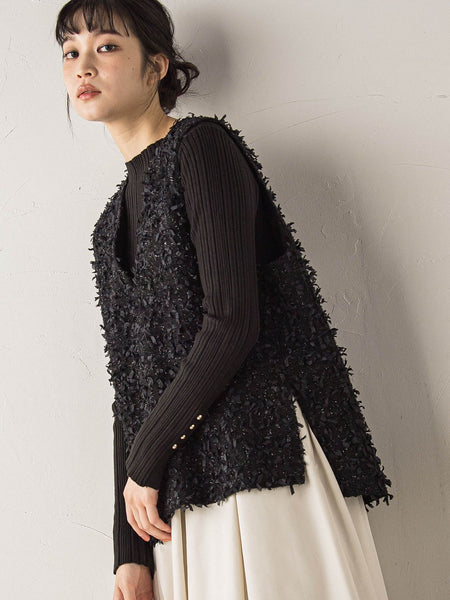 モナコツィードブラウス≪手洗い可能≫