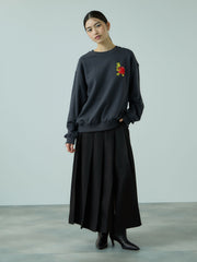 ワイドプリーツスリットスカート≪手洗い可能≫