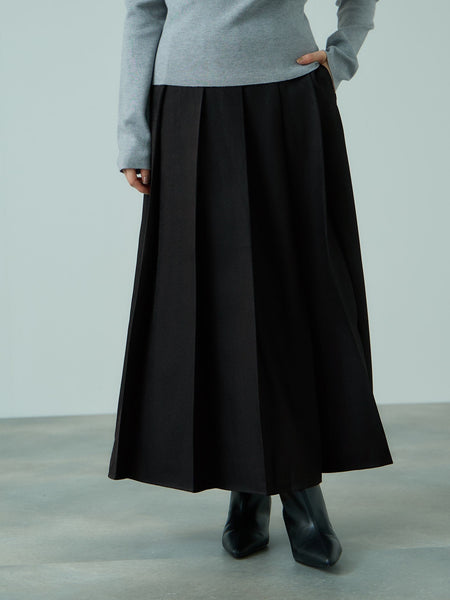 ワイドプリーツスリットスカート≪手洗い可能≫