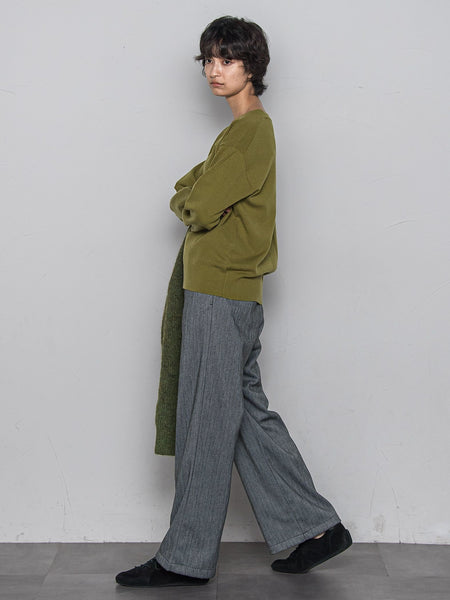 【ふわもち】Vネックニット≪洗濯機で洗える≫