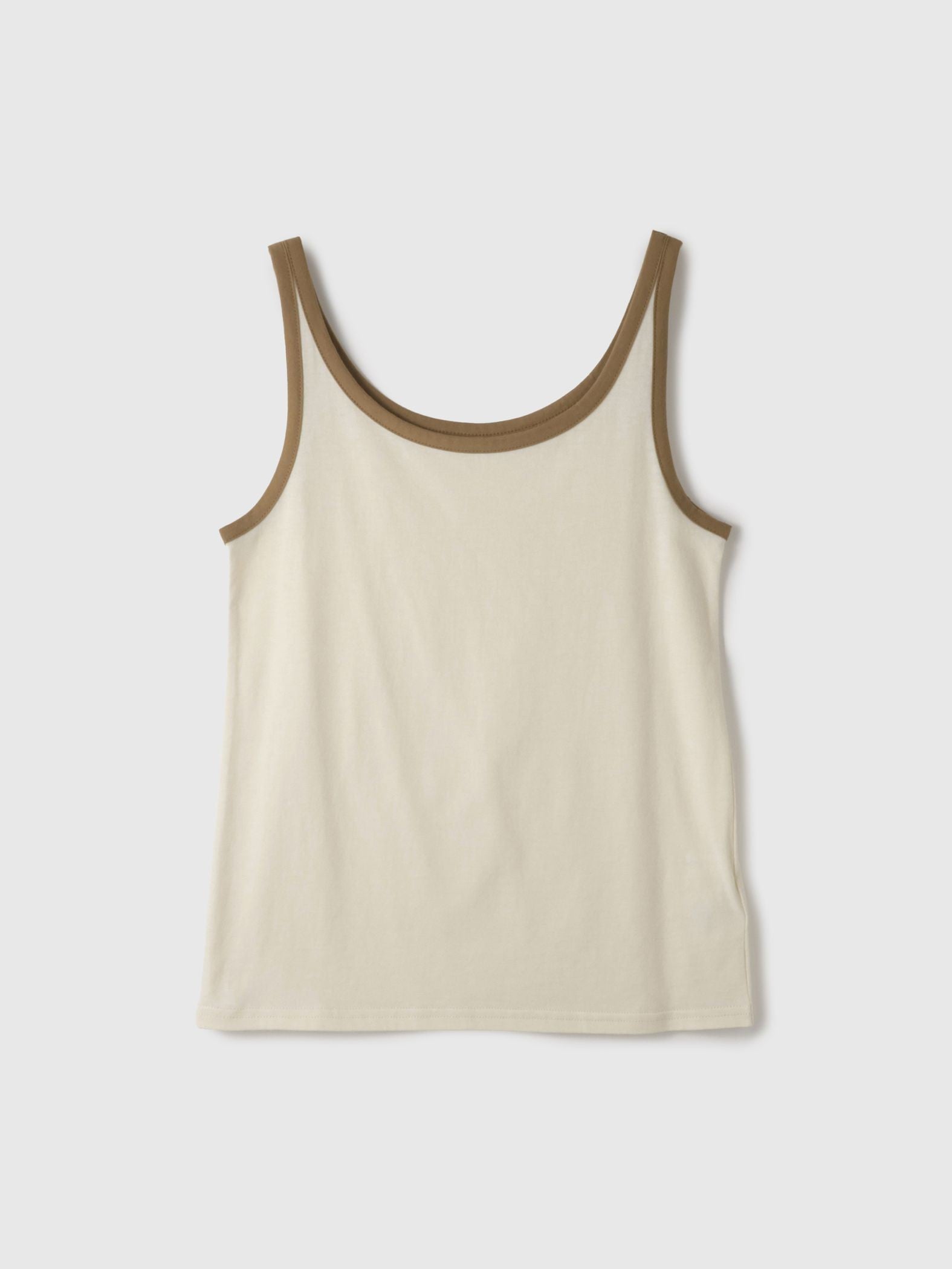 バイカラーパイピングタンクトップ