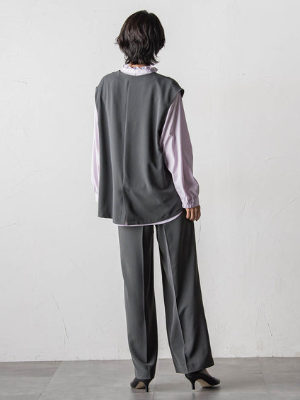 【大きいサイズ】ハイストレッチカルゼジレ