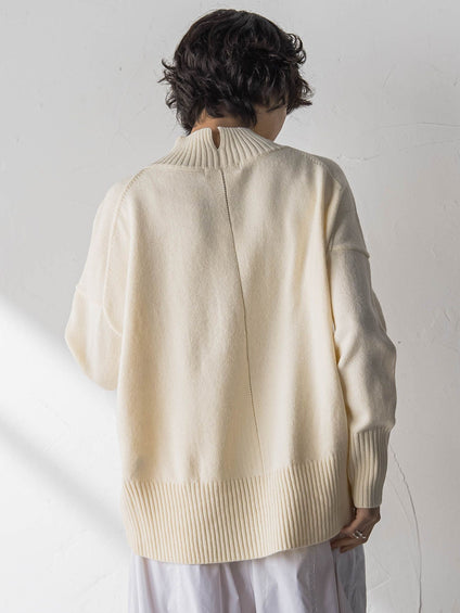 ハイネックシンプルニット≪手洗い可能≫