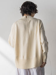 ハイネックシンプルニット≪手洗い可能≫