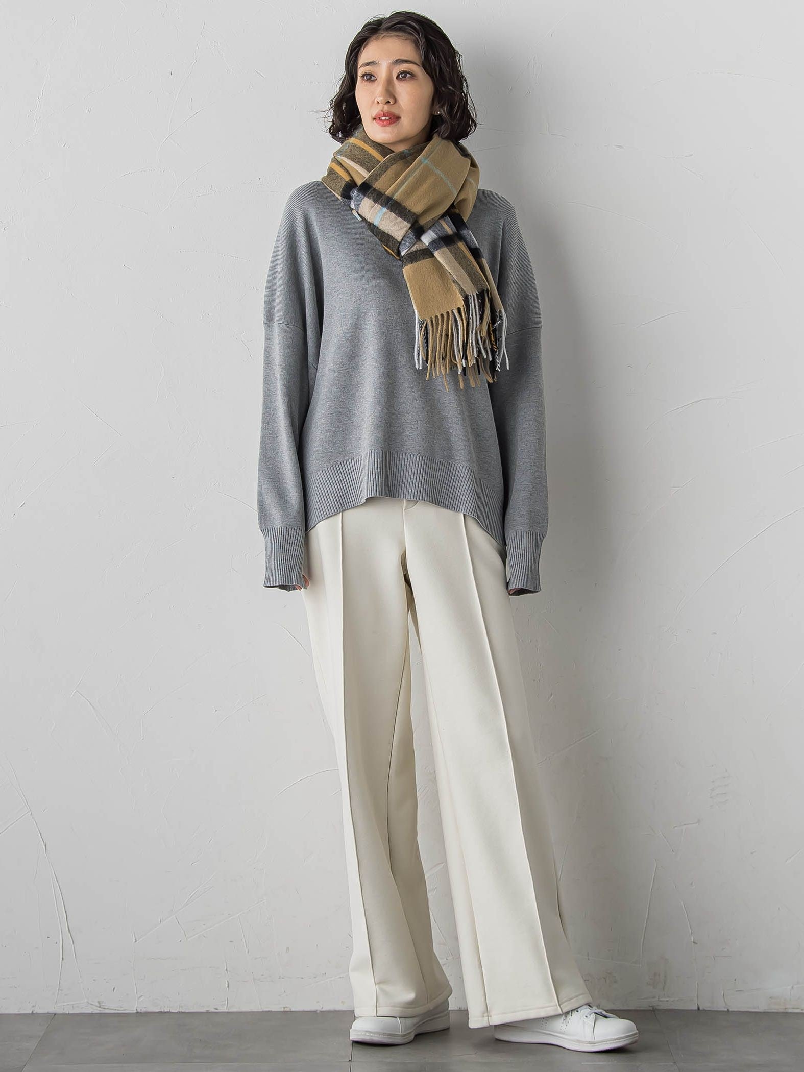 【WEB限定/大きいサイズ】”まるで毛布”とろける裏起毛ワイドパンツ