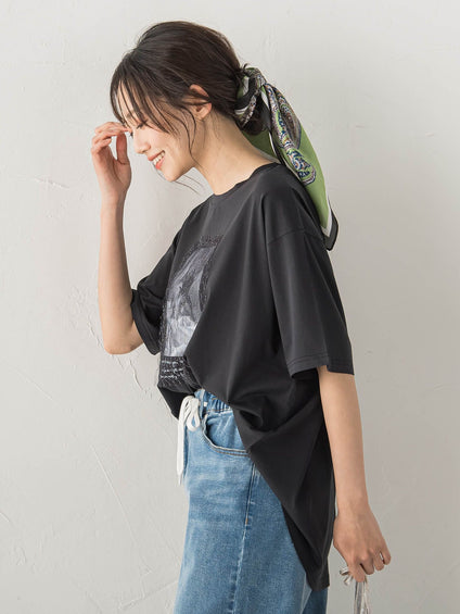 チュール重ねフォトTシャツ