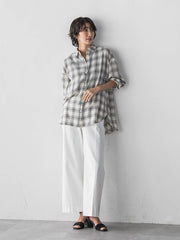 【WEB限定】“さっと着てオシャレ”シアーチェックシャツ