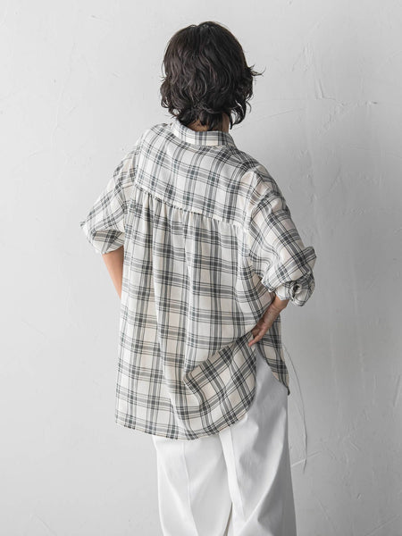 【WEB限定】“さっと着てオシャレ”シアーチェックシャツ