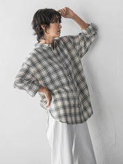 【WEB限定】“さっと着てオシャレ”シアーチェックシャツ