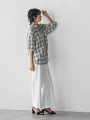 【WEB限定】“さっと着てオシャレ”シアーチェックシャツ