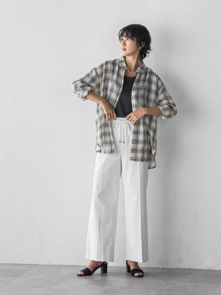 【WEB限定】“さっと着てオシャレ”シアーチェックシャツ
