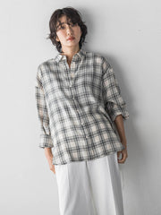 【WEB限定】“さっと着てオシャレ”シアーチェックシャツ