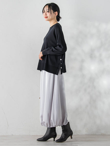 サイドボタンニット≪手洗い可能≫