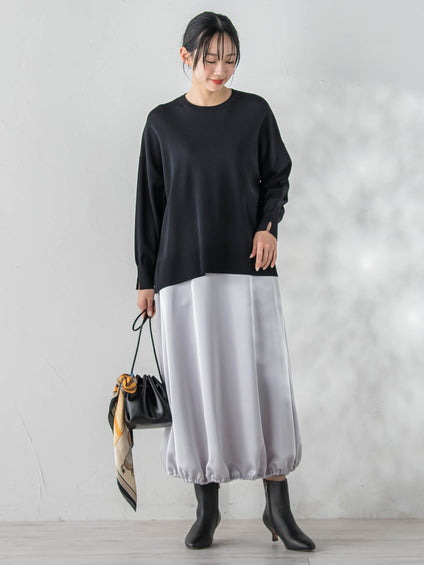 サイドボタンニット≪手洗い可能≫