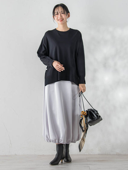 サイドボタンニット≪手洗い可能≫