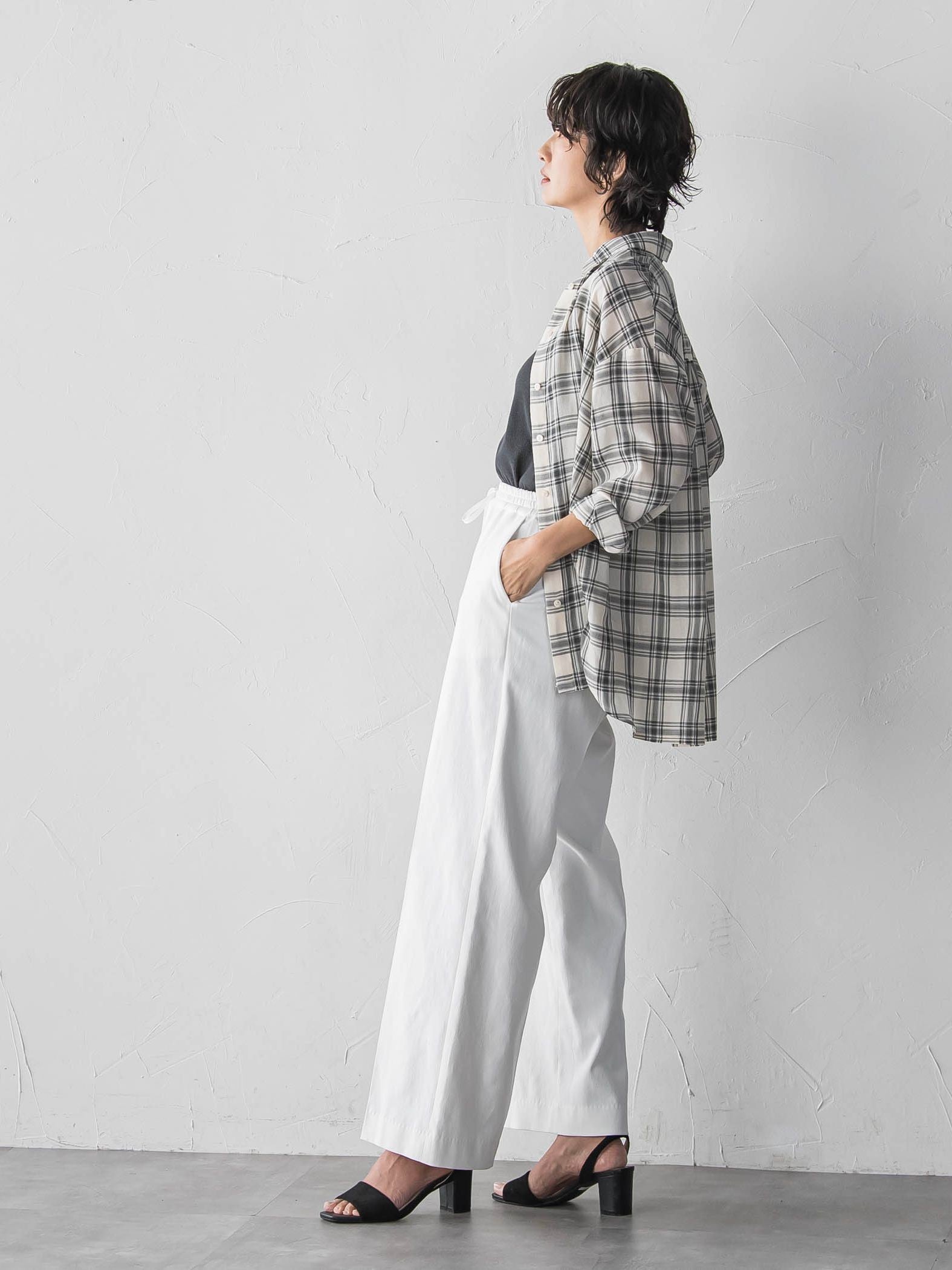 【WEB限定】“さっと着てオシャレ”シアーチェックシャツ