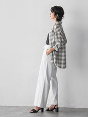 【WEB限定】“さっと着てオシャレ”シアーチェックシャツ