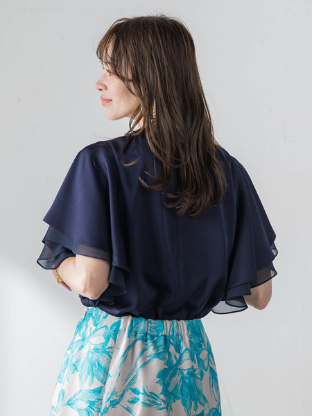 ラッフルスリーブブラウス