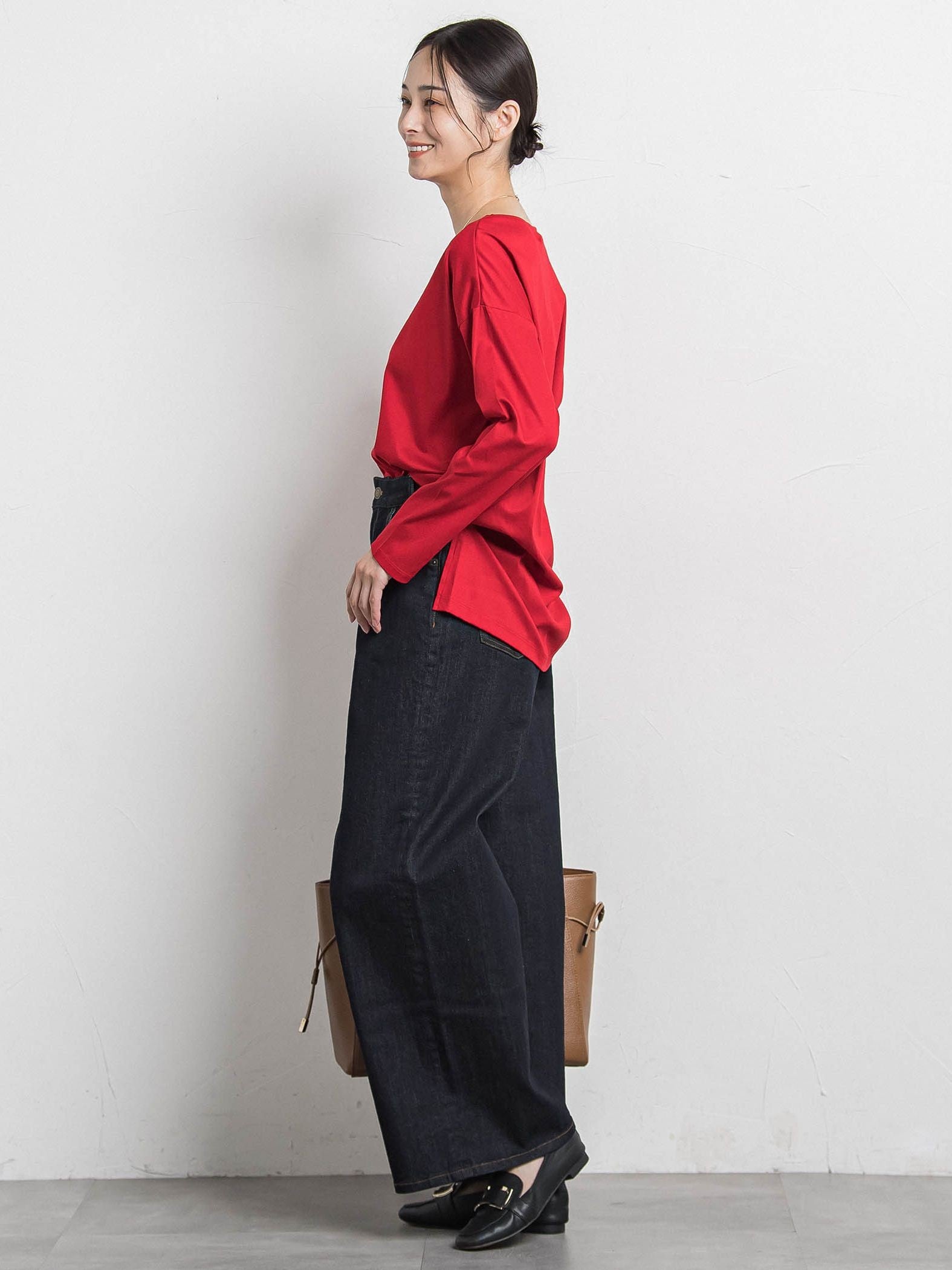 【WEB限定】365デニムパンツ ワイドシルエット≪洗える≫