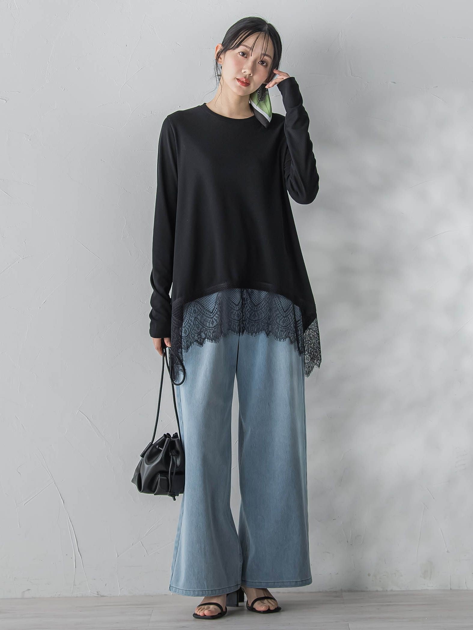 裾レーストップス≪手洗い可能≫