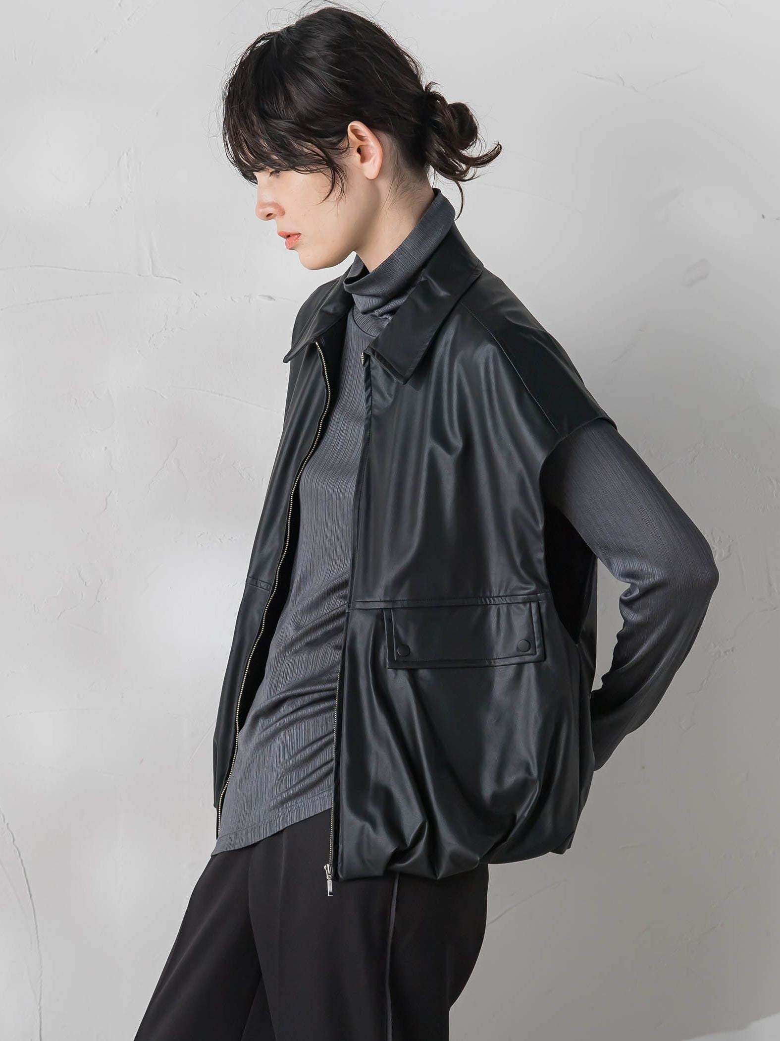 【WEB&一部店舗限定】合成皮革ブルゾン