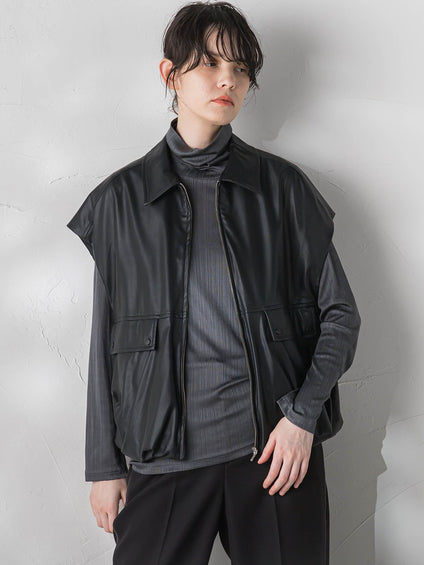 【WEB&一部店舗限定】合成皮革ブルゾン