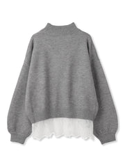 アルパカタッチ*レースハイネックPO