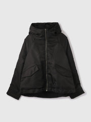 ナイロン中綿フードMA-1ジャケット≪手洗い可能≫