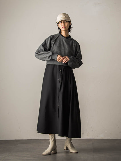 裏毛クロップドトレーナー≪洗濯機で洗える≫