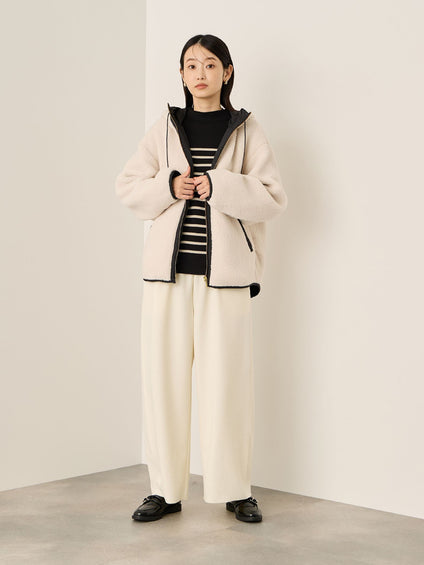 カットジョーゼットイージーワイドパンツ≪手洗い可能≫